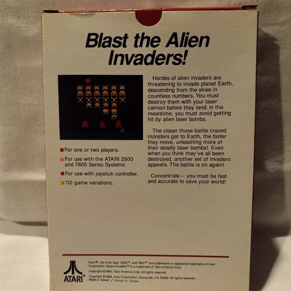SPACE INVADERS CIB - ATARI 2600 Red Label UN-Tested - Picture 2 of 6